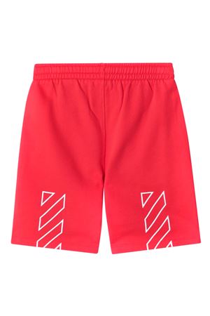 bermuda in cotone rosso OFF WHITE KIDS | OBCI001S26FLE001600